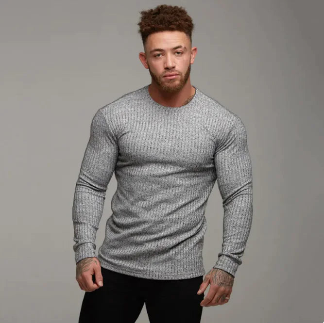 Slim Knit Sweater Long-Sleeved T-Shirt