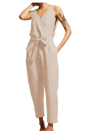 V-Neck Sleeveless Jumpsuit