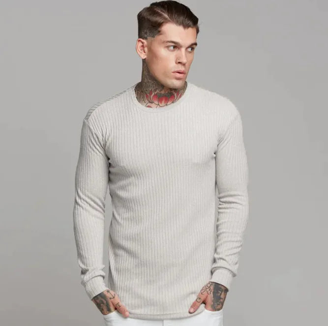 Slim Knit Sweater Long-Sleeved T-Shirt